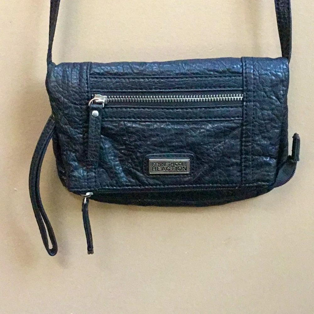 Kenneth Cole REACTION Black and Silver Mini Crossbody Bag